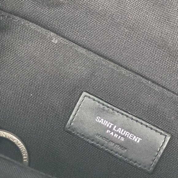 Saint Laurent Paris Waist Bag City Belt Bag Black Canvas Leather Men - Picture 9 of 10